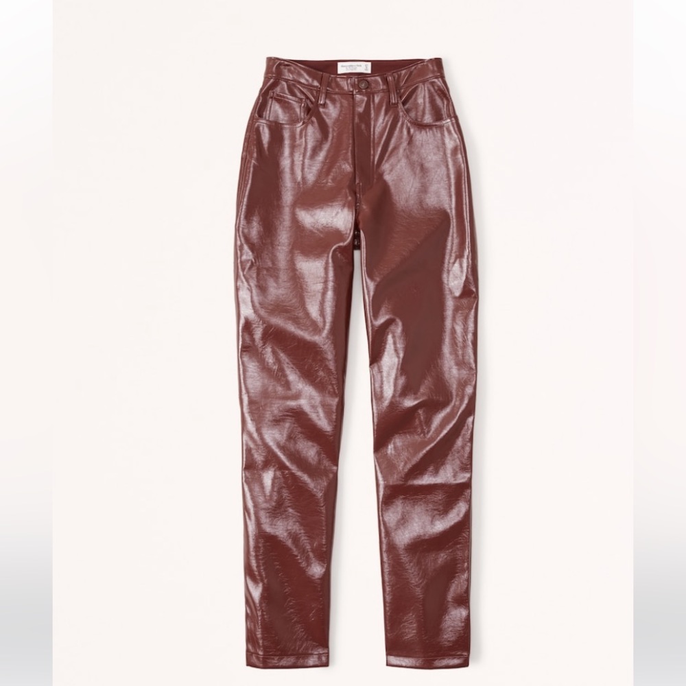 ⭐️HOST PICK⭐️ [29] NWT - ABERCROMBIE & FITCH patent leather 90s straight pants